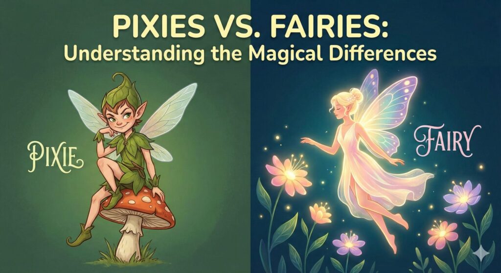 difference between pixie and fairy